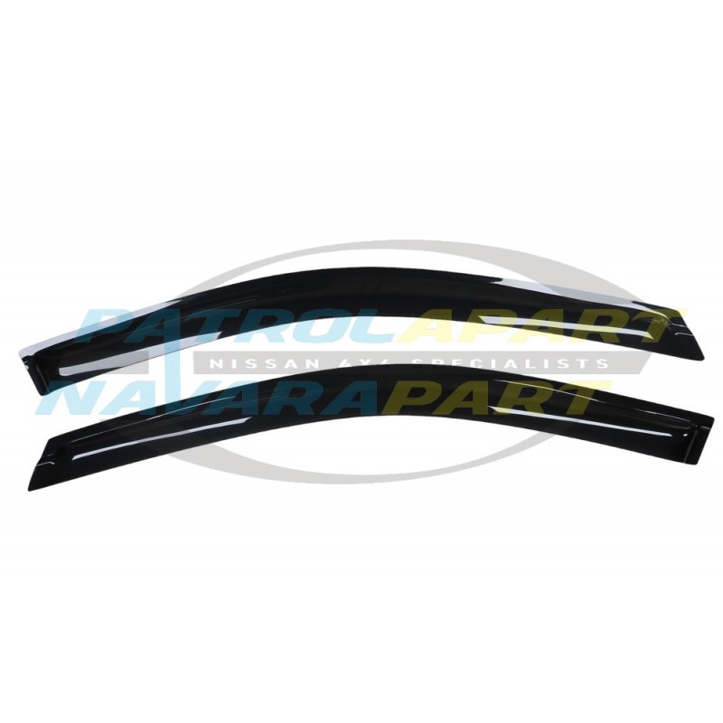 Tinted Slimline Weathershield PAIR for Nissan Navara D23 NP300 Single Cab Models