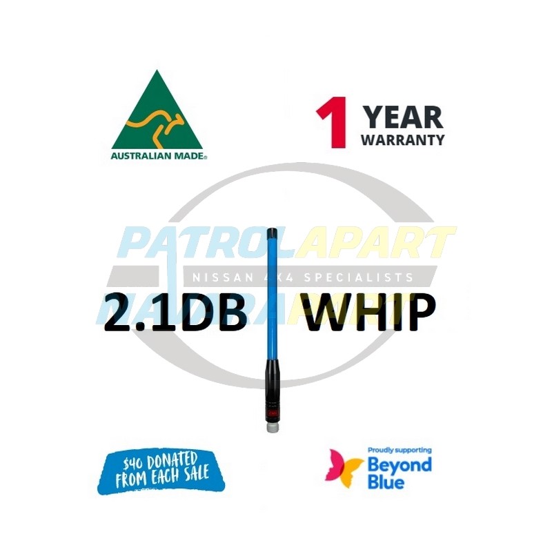 GME Beyond Blue Foundation 2.1dBi GAIN Blue Whip Only AE4700 Series
